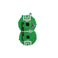Pinata persoalizata model cifra teren fotbal, 60 cm, verde