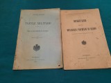 LOT 2 BROȘURI: TAXELE MILITARE 1910/ DECRET LEGE DECLARAREA PAGUBELOR DE RĂZBOI