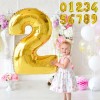 Balon folie gigant, forma cifra, inaltime 102 cm, auriu metalizat - Model 8