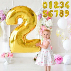 Balon folie gigant, forma cifra, inaltime 102 cm, auriu metalizat model model 8 MultiMark GlobalProd foto