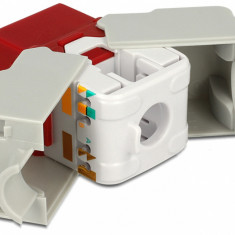 Modul Keystone RJ45 la LSA Cat.6 UTP Rosu, Delock 86344