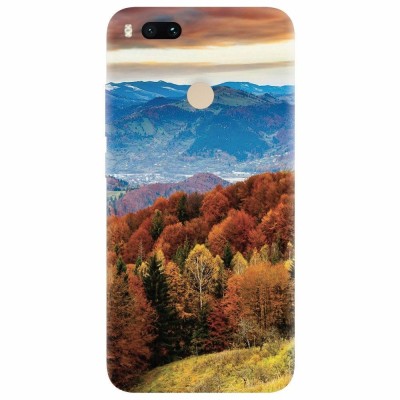 Husa silicon pentru Xiaomi Mi A1, Autumn Mountain Fall Rusty Forest Colours foto