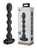 Stimulator Anal Bendable Lynn, 10 Functii Vibratii, Silicon, Negru, 18.2 cm