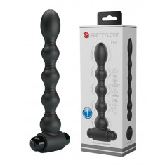 Stimulator Anal Bendable Lynn, 10 Functii Vibratii, Silicon, Negru, 18.2 cm