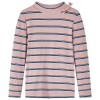 Tricou pentru copii cu m&acirc;neci lungi, roz deschis, 128, vidaXL