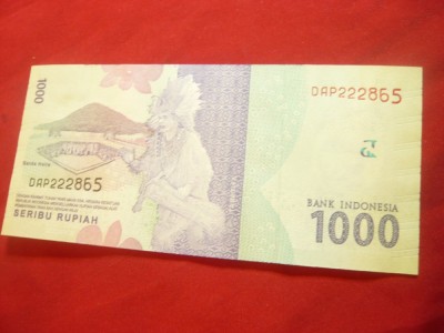 Bancnota 1000 rupii 2016 Indonezia ,cal. Necirculat foto