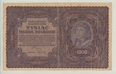 POLONIA - 1000 MAREK / MARK 1919 , SERIE 491289, BEX1.73