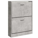 Cumpara ieftin Pantofar, gri beton, 59x17x81 cm, lemn compozit