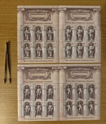 Arhitectura, Palatul Bancii Nationale a Romaniei (II) minicola de 6 timbre 2013 LP 1996b foto