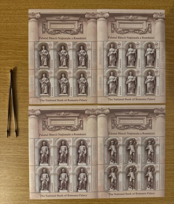 Arhitectura, Palatul Bancii Nationale a Romaniei (II) minicola de 6 timbre 2013 LP 1996b