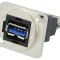 Conector adaptor USB A soclu 3.0 metal