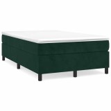 Cumpara ieftin Pat box spring cu saltea, verde inchis, 120x200 cm, catifea