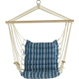 Hamac tip scaun, bumbac/poliester, 100x53 cm, 220g/m2, albastru
