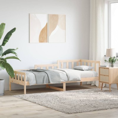 vidaXL Pat de zi fără saltea, 80x200 cm, lemn masiv pin foto
