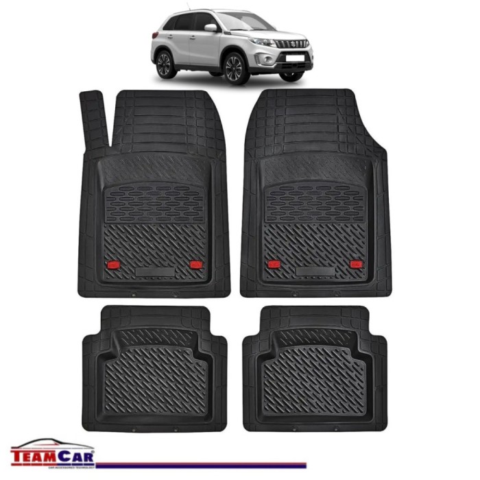 Covorase Auto TeamCar&reg; Tip Tavita Compatibile Suzuki Vitara III (2005&ndash;2015) Negru Material Rezistent