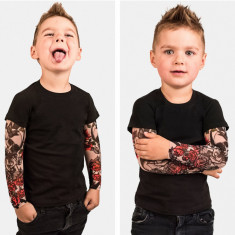 Tricou copii negru cu tatuaj Drool (Marime: 90, Model: Model A)
