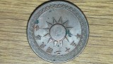 China - perioada statelor marioneta ocupatie japoneza WW2 (puppet states) - 1 fen 1936 - RARA!