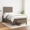 vidaXL Pat box spring cu saltea, gri taupe, 120x200 cm, textil 3136745