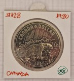 Canada 1 Dollar1980,Argint,comemorativa,KM#128,Arctic Territories,Elizabeth II, America de Nord
