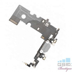 Banda Flex iPhone 8 Cu Conector Incarcare si Microfon Alba foto