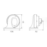 Claxon Electromagnetic, Tip Melc, 24V 3A Ton Inalt 140326 60BI24.100.02K