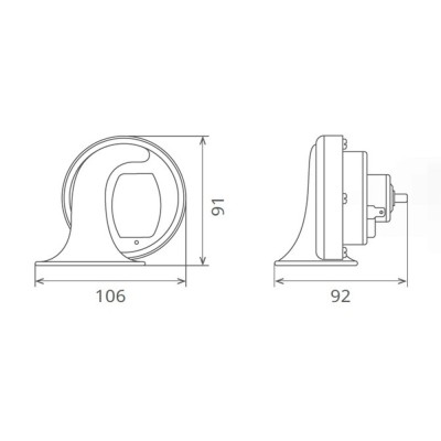 Claxon Electromagnetic, Tip Melc, 24V 3A Ton Inalt 140326 60BI24.100.02K foto