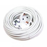 Prelungitor electric simplu 5 m Makalon, alb, pentru uz casnic