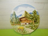Farfurie decorativa 3D lucrata din MAJOLIKA SMF SCHRAMBERG Germany - PICTATA MANUAL , maiolica 2