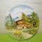 Farfurie decorativa 3D lucrata din MAJOLIKA SMF SCHRAMBERG Germany - PICTATA MANUAL , maiolica 2