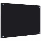 Gossi panou antistropi de bucatarie, negru 70x50 cm sticla securizata