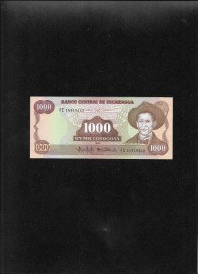 Nicaragua 1000 1.000 cordobas 1985 seria14919042 unc foto