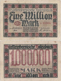 1923 (15 VI), 1.000.000 mark (P-S986) - Germane (Banca Centrala W&uuml;rttemberg)!