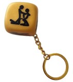 Diverty Sex - Breloc Cub Zar Auriu cu Pozitii Sexuale, 3cm