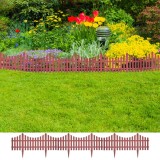 vidaXL Gard Despartitor Gazon Maro 10m, 17 Bucati, Bordura Decorativa Peluza, Plastic PP