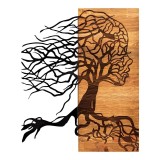 Cumpara ieftin Decoratiune de perete Lifel, Pako World, Lemn de pin, Natural, 47x3x58 cm