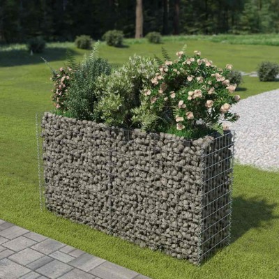 Strat &amp;icirc;nălțat gabion, 180 x 50 x 100 cm, oțel galvanizat foto