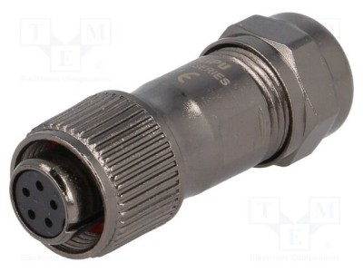 Mufă ST12 mamă WEIPU PIN 5 IP67 5A 180V pentru cablu 5&amp;divide;8mm foto