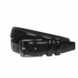 Curea barbati, casual-eleganta, din piele ecologica, latime 3.5 cm, negru - NB024