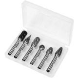 Yato YT-61729 - Set 6 freze carburi metalice 6 mm forma mixta