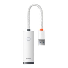 Baseus - Ethernet Adapter Lite Series (WKQX000102) - USB to RJ45 LAN Port, 1000Mbps - White