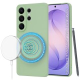 Husa silicon Samsung Galaxy S26 Ultra Asteroid GSM SoftFlex MagSafe, verde deschis