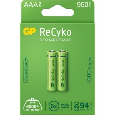 Acumulatori GP Batteries, ReCyko 1000mAh AAA (LR03) 1.2V NiMH, paper box 2 buc. foto