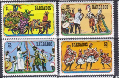 DB1 Barbados 1975 Ziua Recoltei 4 v. MNH foto