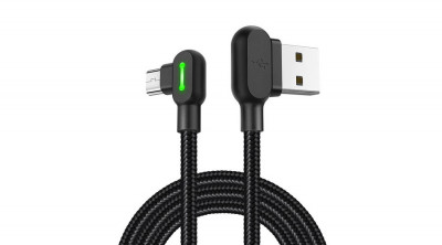 Mcdodo CA-5280 Cablu LED USB la micro USB, 3m (negru) foto