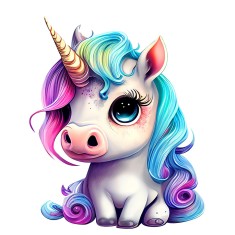 Sticker decorativ, Unicorn, Alb, 75 cm, 1202STK-2