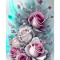 Sticker decorativ, Trandafiri, Albastru, 85 cm, 6528ST