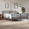 vidaXL Cadru de pat, gri, 200x200 cm, lemn masiv de pin 3105028