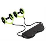 Aparat multifunctional pentru exercitii fizice, cu banda de rezistenta, dimensiuni 37x11cm, negru/verde