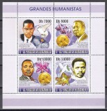 Sao Tome si Principe 2010 - Mari Umaniști - Martin Luther King, Albert Lutuli. s.a., Colita, Cota 10 EURO, MNH