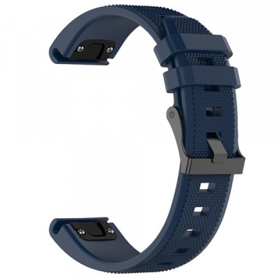 Curea Techsuit W058 pentru Garmin Instinct / Approach / Fenix Watch Series, 20mm, Bleumarin foto